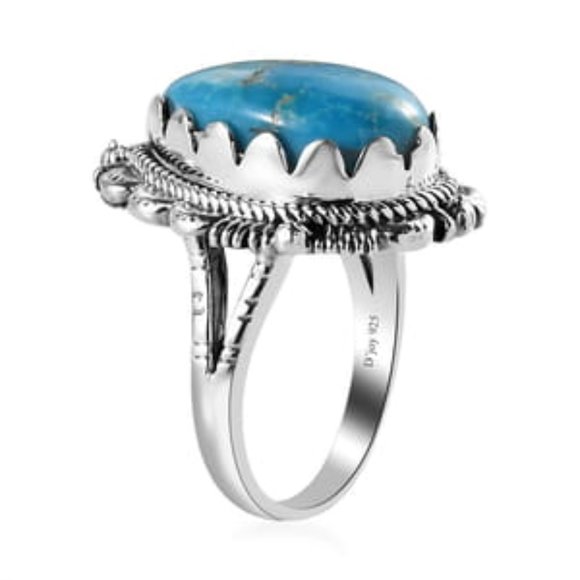 American Natural Blue Ridge Turquoise Ring in Sterling Silver Size 7 NWT - Picture 5 of 6
